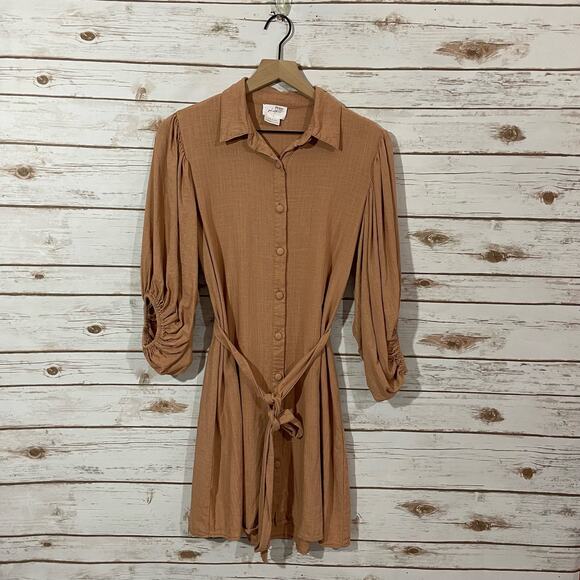 Girl and the Sun Alessi Mini Dress - Toffee - Large - Picture 14 of 15